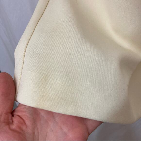 NWT Vintage Country Suburbans Ivory White Knee Length A-Line Back Slit Skirt - Picture 7 of 16